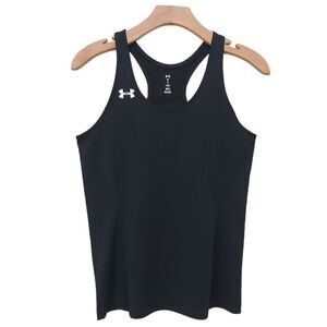 Under Armour Tank Top Womens Small Black HeatGear Velocity Fitted Racerback